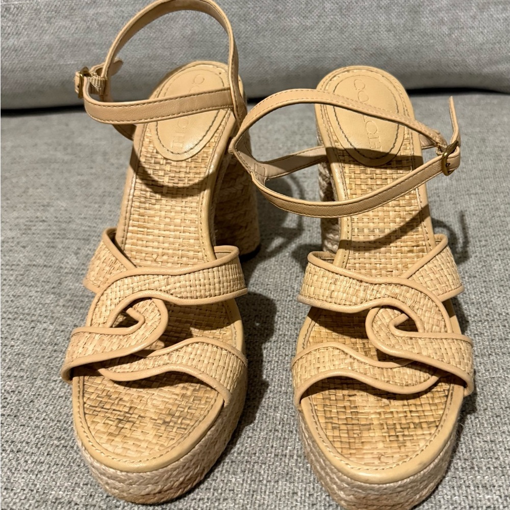 Coach Tan Platform Sandals - Picture 3 of 7